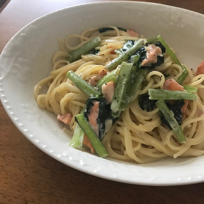 簡単サーモンクリームパスタ レシピ 作り方 By うさぴー 楽天レシピ